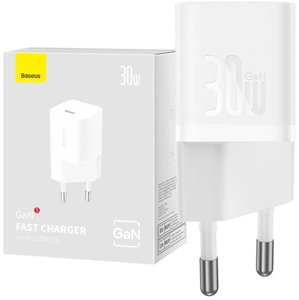 BASEUS GaN5 MİNİ 30W ADAPTÖR-BEYAZ - 3