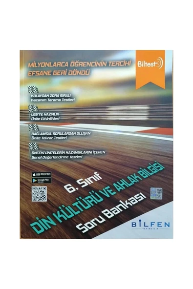 Bilfen 6.Sınıf Biltest Din Kültürü Soru Bankası ürün görseli