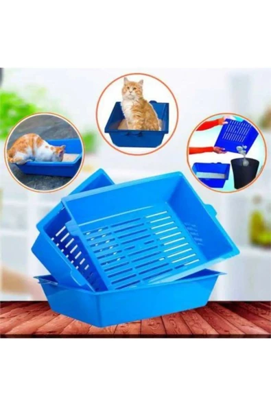 Bundeba 3 Aşama Kum Elemeli Kedi Eğitimi Ve Tuvalet Set 43 X 33 X 11 Cm - 3