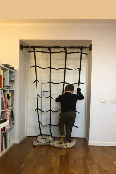 welcomein Güvenli Kayma  Yapmayan 92-120CM Koridor Kapı Barfiksi Barfix Aleti Çubuğu Çekme Barı Demiri Bar - 3