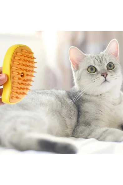 meyre 1 Adet Buharlı Kedi & Köpek Yıkama Fırçası Tarağı Yumuşak Silikon Tarak - 5
