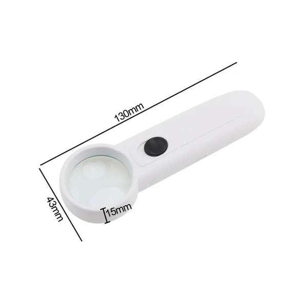 15x Çok Fonksiyonlu 2 Led Işıklı Taşınabilir El Büyüteç - 3