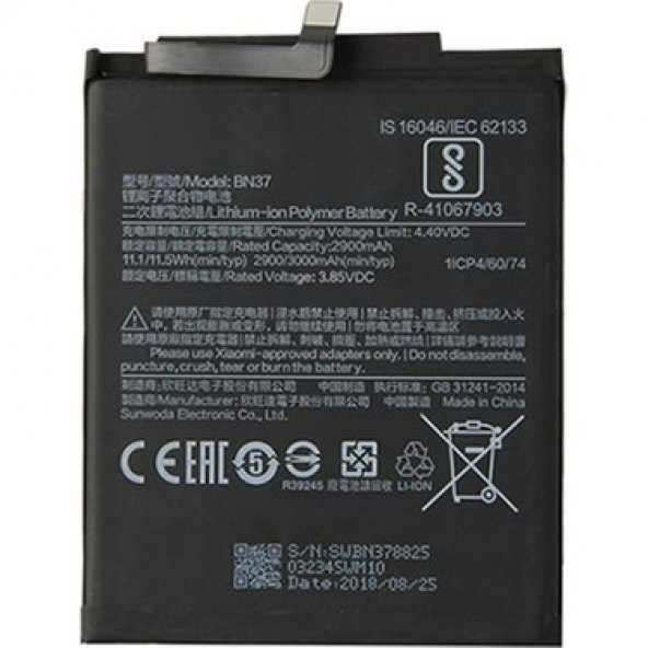 XIAOMI REDMİ 6 BN37 BATARYA PİL