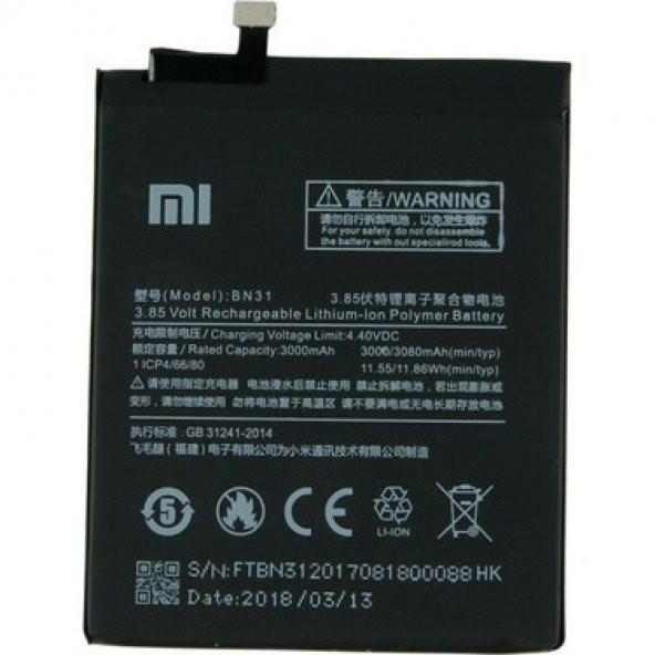XIAOMI Mİ 5X BN31 BATARYA PİL