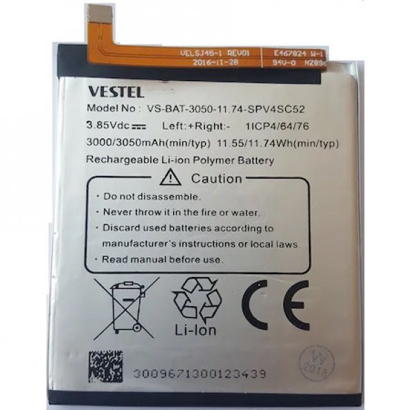 VESTEL VENÜS Z10 BATARYA PİL