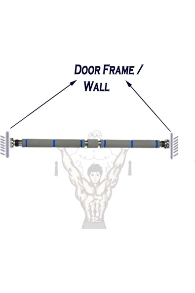 Cosfer Csf-5583 Süngerli Kapı Barfiksi 62-100 Cm.mekik Şınav Çubuğu,barfiks Demiri - Resim 3