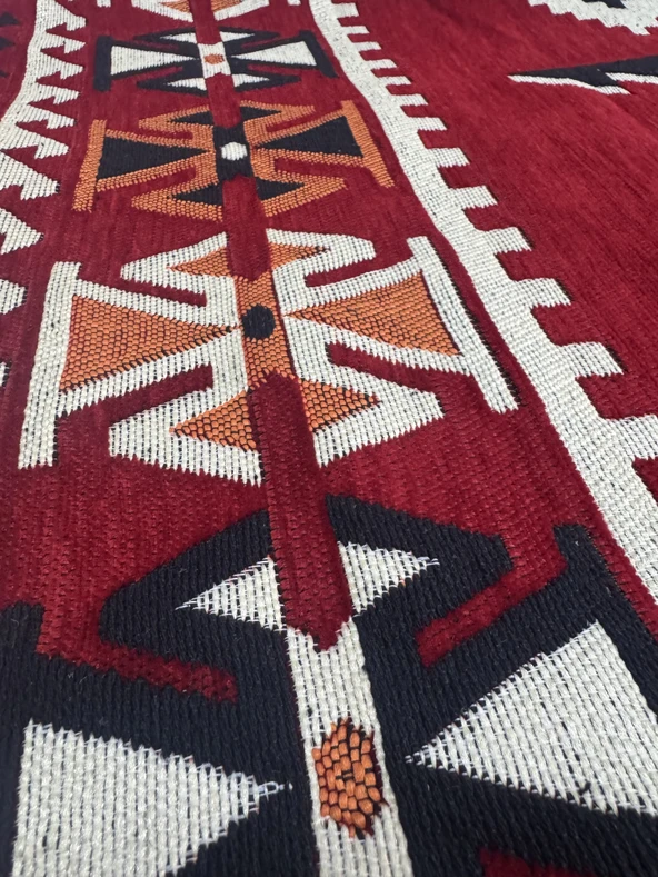 Etnik Motifli Otantik Dekoratif Kilim Desenli Halı (200cmx300cm) M4 - 5