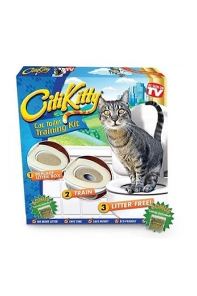 City Citi Kitty Kedi Tuvalet Eğitim Seti Klozet Alıştırma Aparatı ürün görseli 1