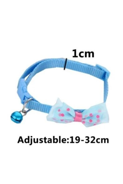 CMT 2022 Yılbaşı Fırsatları - Papyon Tasarımlı Kedi Köpek Tasması - ™ Beyaz At® - 3