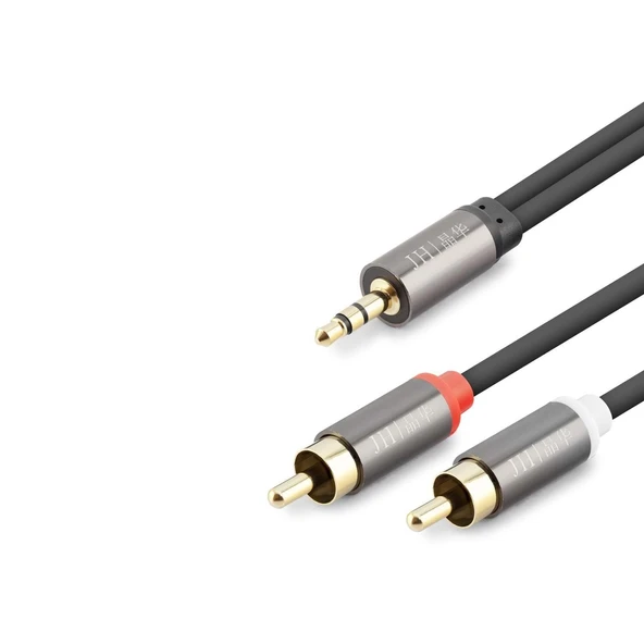 3.5 Mm To 2rca Kablo 2lıne Gold 1.5m Siyah Hdx1067