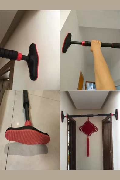 welcomein Güvenli Kayma  Yapmayan 92-120CM Koridor Kapı Barfiksi Barfix Aleti Çubuğu Çekme Barı Demiri Bar - 2