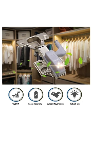 Bundeba Led Aydınlatıcı Gardrop Dolap Içi Menteşe Işığı - 3