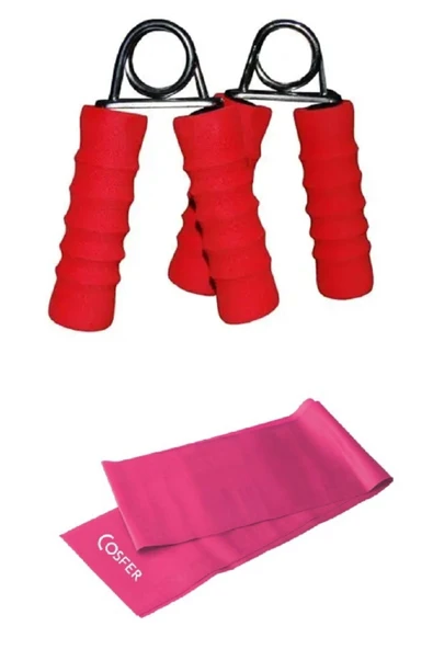 Cosfer Parmak Bilek Kol Güçlendirme El Yayı Fıtness Spor Pilates Bandı 2'li Set ürün görseli