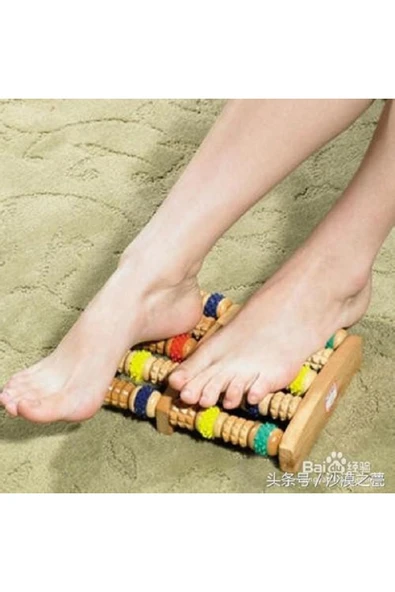 elisalife Yeni Model Renkli 10 Dönerli Ahşap Ayak Ve Tüm Vücut Masaj Aeti ürün görseli