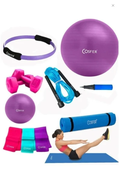 Cosfer Csf-tr033 8 Li Pilates Seti Pilates Minderi ürün görseli