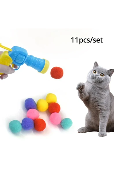 elisalife Yumşak Peluş  Top Fırlatan Oyuncak Tabanca, 30 Adet Peluş Top - 2