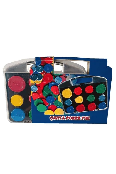 Bundeba Plastik Çantalı Poker Fişi Poker Chip Poker Çipi 96 Adet - 2