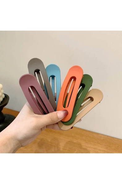 ebulduk Saç Tokası-klipsli Kore Usulü Buzlu Plastik Saç Tokası-haki Renk-dişli 10 Cm Saç Tokası - 2