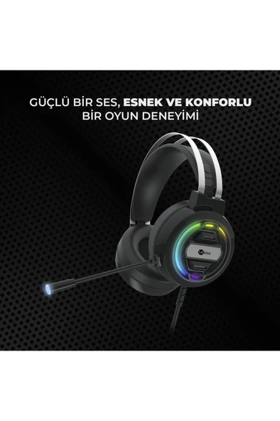 Lenovo Lecoo HT401 RGB USB Kablolu Kulak Üstü Oyuncu Kulaklığı Outlet - 6
