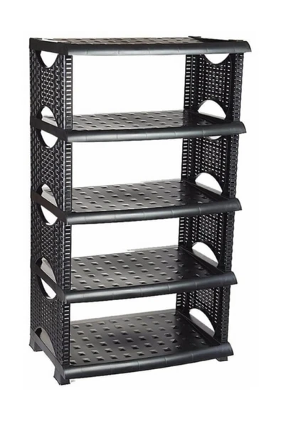 elisalife Rattan Kaliteli Plastik Ayakkabılık Siyah - 2
