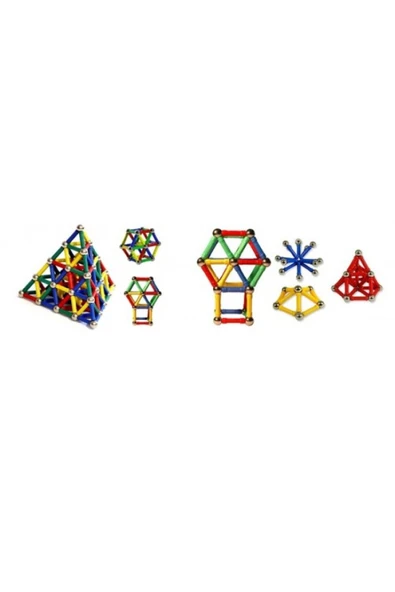 elisalife Çelik Küreler Ve Manyetik Çubuklardan Oluşan 74 Parça Manyetik Zeka Oyun Seti - 3