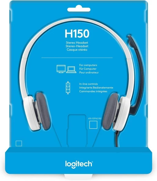 Logitech H150 Beyaz Mikrofonlu Kulak Üstü Kulaklık Teşhir - Resim 7