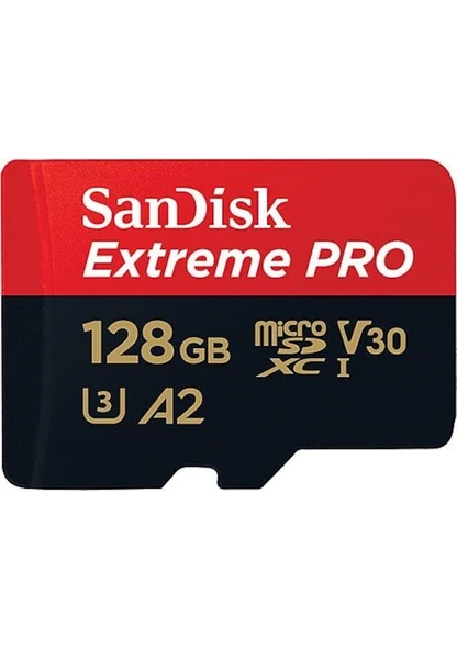 SanDisk Extreme Pro SDSQXCY-128G-GN6MA Class 10 UHS-I U3 A2 V30 128 GB Micro SD Kart