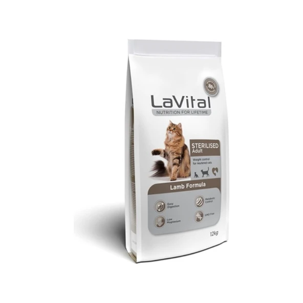 La Vital Kuzu Etli Kısırlaştırılmış Yetişkin Kedi Maması 12 kg ürün görseli