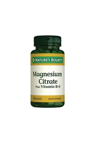 Nature's Bounty Magnesium Citrate Plus With Vitamin B6 60 Kapsül ürün görseli