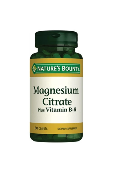 Nature's Bounty Magnesium Citrate Plus With Vitamin B6 60 Kapsül - Resim 2