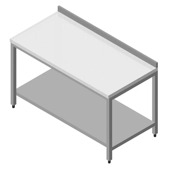 Öztiryakiler Çalışma Polietilen Tablalı Taban Raflı 160x60 Cm - Resim 1