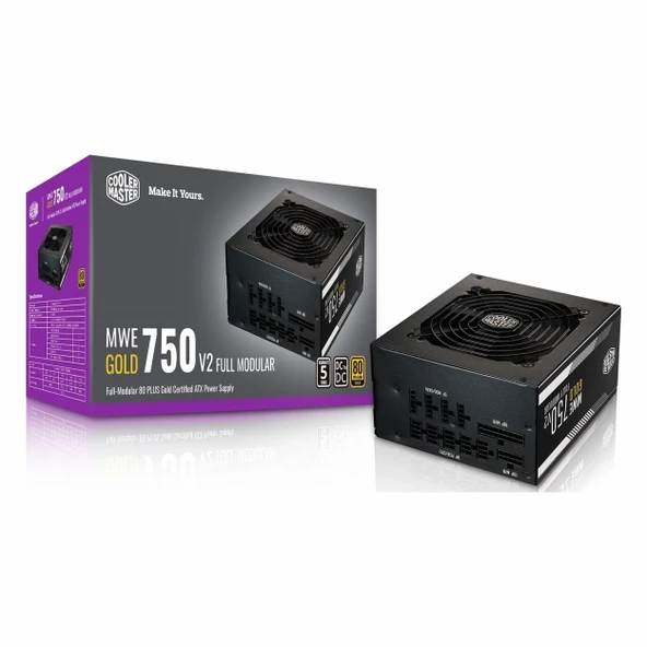 Cooler Master MWE Gold 750 V2 750W 80+ Altın Modüler Güç Kaynağı ürün görseli 1