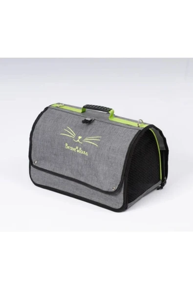Flybag Model Perdeli Yırtılmaz Fileli Kedi ve Köpek Havayolu Taşıma Çantası