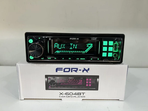 For-X X-604BT Çift USB/TF/BT/FM 4+60 Watt 3 Anfi Çıkışlı Oto Teyp - 2