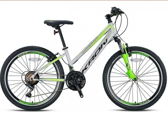Kron Anthea 4.0 26 Jant 21 Vites V-Fren Çelik Kız Çocuk Bisikleti Gri Yeşil Kron Vitesli Bisiklet - Resim 2