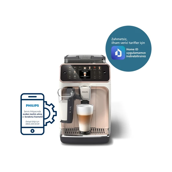 Philips LatteGo Tam Otomatik Espresso Makinesi, 20 Sıcak ve Soğuk İçecek, Silent Brew, EP5543/80 - 11