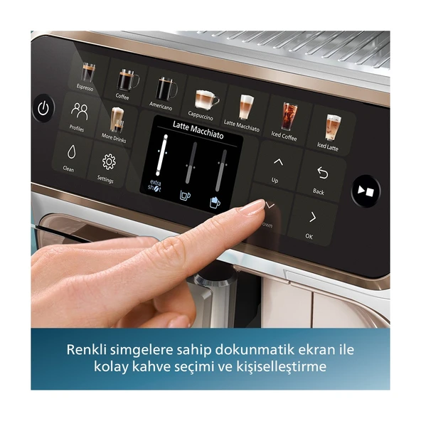 Philips LatteGo Tam Otomatik Espresso Makinesi, 20 Sıcak ve Soğuk İçecek, Silent Brew, EP5543/80 - 4