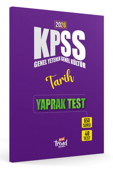 2026 Kpss Lisans Tarih Gygk Yaprak Test