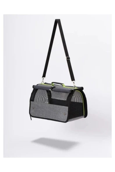 Flybag Model Perdeli Yırtılmaz Fileli Kedi ve Köpek Havayolu Taşıma Çantası - 3