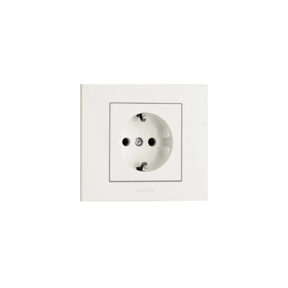 Grano Beyaz Topraklı Priz 9'lu Paket (çerçeve Dahil) - Resim 2