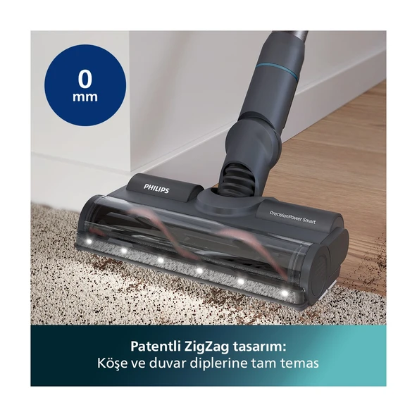 Phılıps XC7053/01 7000 Serisi Aqua 25.2 V Kablosuz Dik Süpürge, PowerCyclone 12, TriActive Akıllı Başlık, 80 dk'ya Kadar Şarj, 3 Aşamalı Filtreleme, - 6