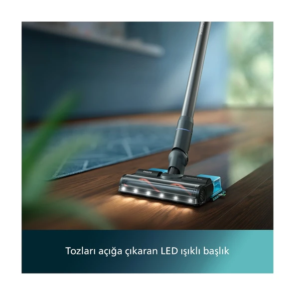 Phılıps XC7053/01 7000 Serisi Aqua 25.2 V Kablosuz Dik Süpürge, PowerCyclone 12, TriActive Akıllı Başlık, 80 dk'ya Kadar Şarj, 3 Aşamalı Filtreleme, - 11