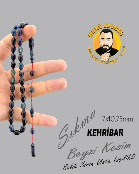 SALİH ŞİRİN SIKMA KEHRİBAR BEYZİ KESİM 7X10,75mm - 1