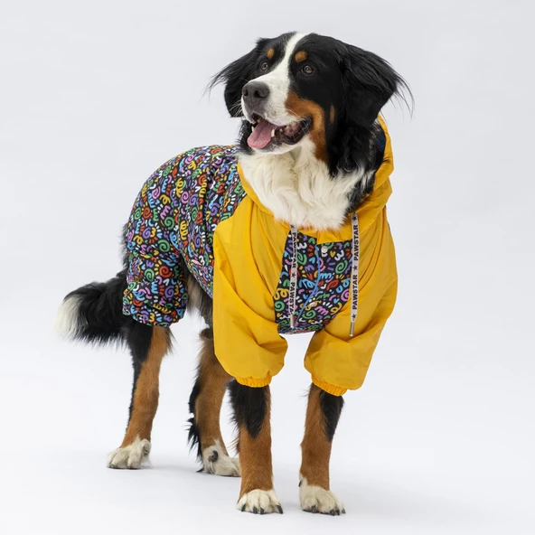 Pawstar Ferrara Polarlı Su Geçirmez Orta-Büyük Irk Köpek Yağmurluk Tulum - 2
