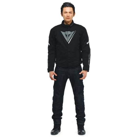 Dainese Veloce Black Charcoal Gray White D-Dry Mont - Resim 3