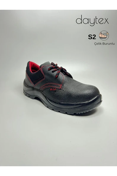 Dip S2 çelik burunlu bağcıklı kaymaz taban antistatik iş ayakkabısı - Resim 6