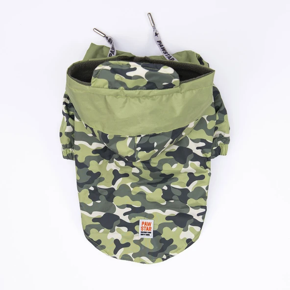 Pawstar Yeşil Dijon Polarlı Su Geçirmez Orta-Büyük Irk Köpek Yağmurluğu - Resim 4