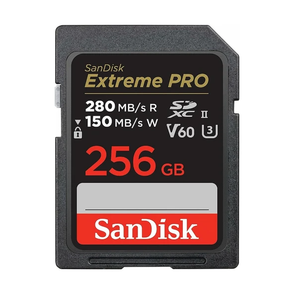 Sandisk Extreme Pro 256GB SDSDXEP-256G-GN4IN 280MB/S Uhs-Iı Sdxc 6k-4k UHD Hafıza Kartı ürün görseli