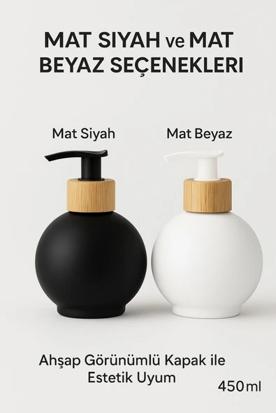 2’li Sabunluk Seti Kolay Basmalı Pompalı Mekanizmalı – Köpük Sabun Uyumlu, Şık Tasarım 450 ML - 5