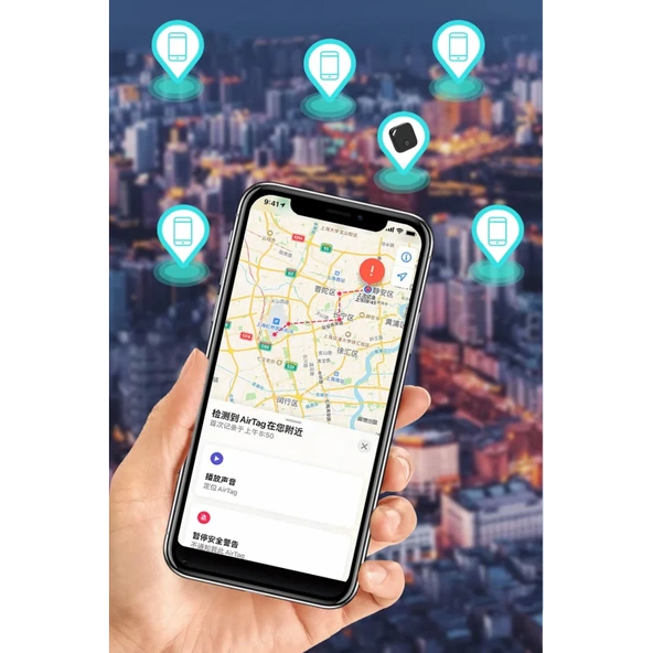 Smart Tag Airtag Akıllı Takip Cihazı Apple My Find Uyumlu Beyaz - 4